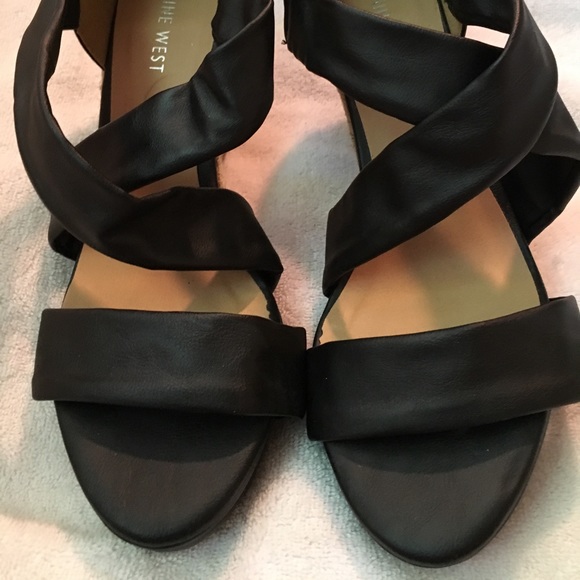 Nine West Shoes - Nine West Sienna Black open toed Wedges Size 8.5
